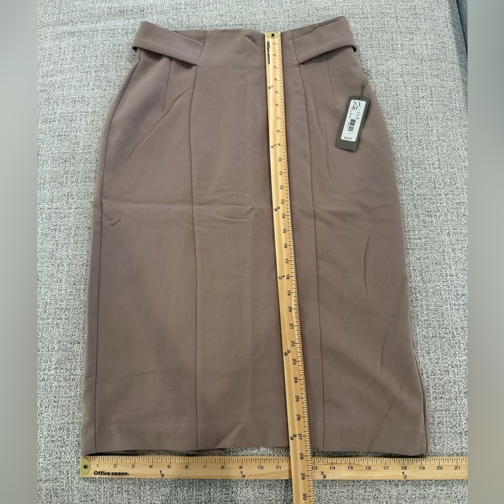 NWT Eva Mendes for New York & Company Dark Lilac Pencil Skirt - Picture 3 of 8